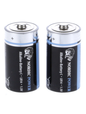 Nordic Power - GLR14A - Primary battery 1.5 V LR14/C Pack of 2 pieces, GLR14A, Nordic Power