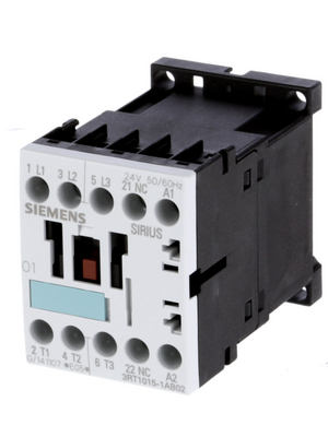 Siemens - 3RT1015-1AB02 - Power contactor 24 VAC 3 NO 1 break contact (NC) Screw Terminal, 3RT1015-1AB02, Siemens