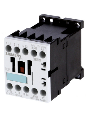Siemens - 3RT1016-1AB01 - Power contactor 24 VAC 3 NO 1 make contact (NO) Screw Terminal, 3RT1016-1AB01, Siemens