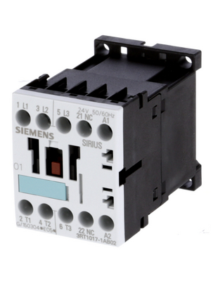 Siemens - 3RT1017-1AB02 - Power contactor 24 VAC 3 NO 1 break contact (NC) Screw Terminal, 3RT1017-1AB02, Siemens