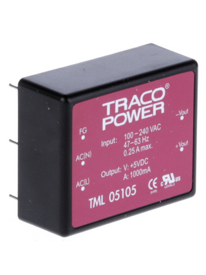 Traco Power - TML 05105 - Switching power supply 5 W, TML 05105, Traco Power