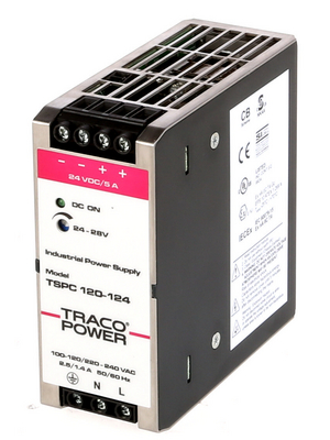 Traco Power - TSPC 120-124 - Switched-mode power supply unit for DIN rail / 5.0 A, TSPC 120-124, Traco Power