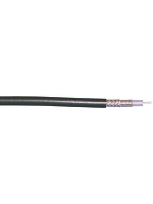 Bedea - HFX50 - RG Coaxial cable   7  x 0.75 mm Copper strand, silver plated black, HFX50, Bedea