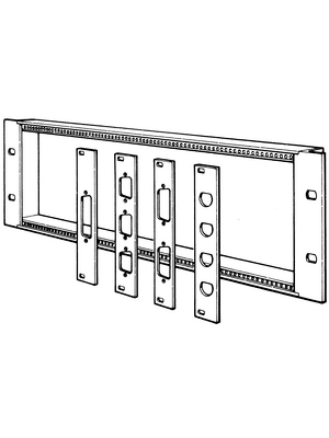 Pentair Schroff - 30118-347 - Panel with Connector Cut-outs 3 HE/4 TE, 30118-347, Pentair Schroff