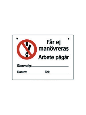 System Text - 33-2152 - Warning sign, Swedish, 150x110mm, 33-2152, System Text
