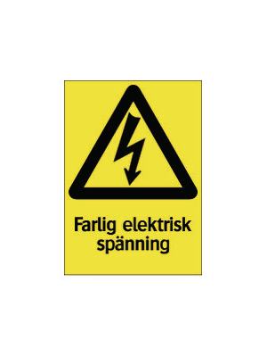 System Text - 33-2614 - Warning sign, Swedish, 210x297mm, 33-2614, System Text