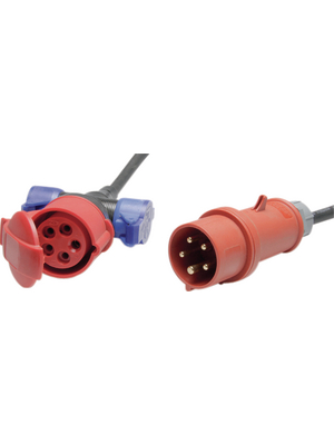 Gelia - 4019043021 - Adapter with cable red CEE 5P red, 4019043021, Gelia