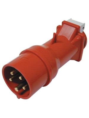 Steffen - STEKO CEE16/5/T25 - Adapter for CEE plug CH type 25 red CEE 5P red, STEKO CEE16/5/T25, Steffen
