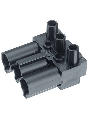 Adels Contact - AC 166 GST/ 3 BLACK - Cable plug Pitch9.75 mm Poles 3 Contact DesignMale AC 166 G, AC 166 GST/ 3 BLACK, Adels Contact