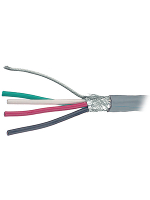 Alpha Wire - 5174C SL005 - Data cable shielded   4  x1.31 mm2 Stranded tin-plated copper wire grey, 5174C SL005, Alpha Wire