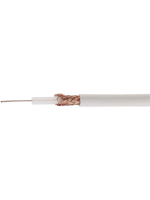 Alpha Wire - 9059 WH001 - Coaxial cable   1 x0.64 mm Steel wire, copper plated (StCu) white, 9059 WH001, Alpha Wire