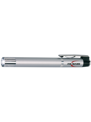 Ansmann - PENLIGHT CLIP LED - 1 x LED white Pen Torch silver, PENLIGHT CLIP LED, Ansmann