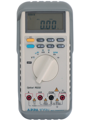 Appa - APPA 105 N +CAL - Multimeter digital 4000 digits 750 VAC 1000 VDC 10 ADC, APPA 105 N +CAL, Appa