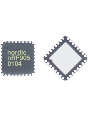 Nordic Semiconductor - NRF905 - Radio transceiver 1.9...3.6 V 10 dBm 50 kBd QFN-32L, NRF905, Nordic Semiconductor