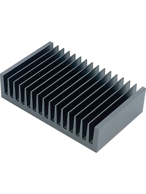 Austerlitz Electronic - KS160-1000E - Heat sink 1000 mm 0.65 K/W  @ L=100 mm black anodised, KS160-1000E, Austerlitz Electronic