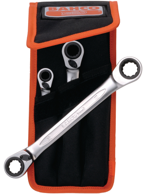 Bahco - S4RM/3T - Set of ring spanners with ratchet 8x9x10x11/12x13x14x15/16x17x18x19 mm, S4RM/3T, Bahco