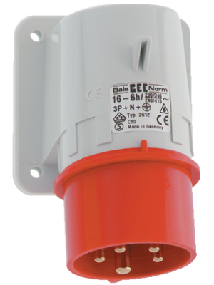 Bals - 26050 - CEE surface mounted device plug red 16 A/400 VAC, 26050, Bals