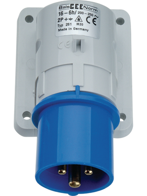 Bals - 261 - CEE surface mounted device plug blue 16 A/230 VAC, 261, Bals