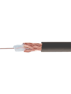 Bedea - RG-59 FRNC - RG Coaxial cable   1  x 0.575 mm Copperweld wire bare black, RG-59 FRNC, Bedea