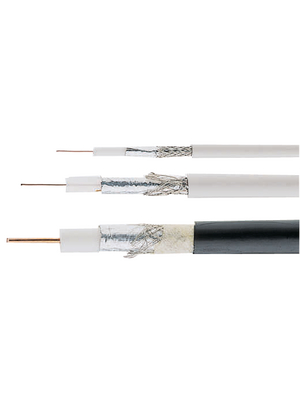 Bedea - TELASS 50 - Coaxial cable   1 x0.45 mm Copper wire blank white, TELASS 50, Bedea