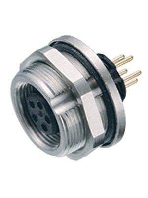 Binder - 09-0412-90-04 - Panel-mount socket, 4-pole Poles=4, 09-0412-90-04, Binder