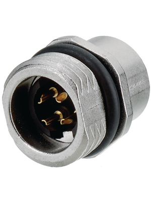 Binder - 09-3432-578-04 - Panel-mount socket, 713 series 4-pole M12, 09-3432-578-04, Binder