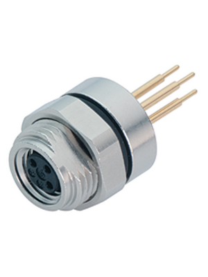 Binder - 09-3390-80-04 - Panel-mount socket, 4-pole M8, 09-3390-80-04, Binder