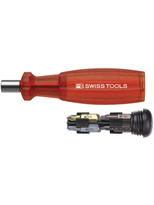 PB Swiss Tools - PB 6460 RD - Bit holder with 8 bits, red, PB 6460 RD, PB Swiss Tools