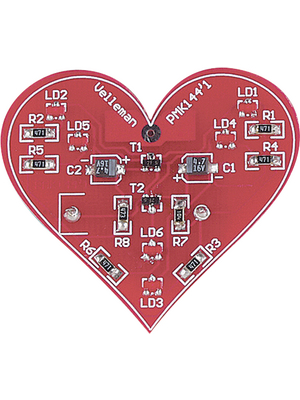 Velleman - MK144 - Flashing Heart Kit, SMD N/A, MK144, Velleman