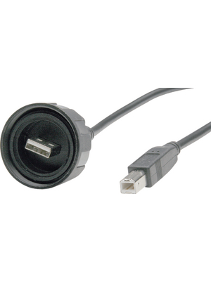 Bulgin - PX0840/A/5M00 - Cable assembly with 5 m USB A to USB B Poles 4, PX0840/A/5M00, Bulgin