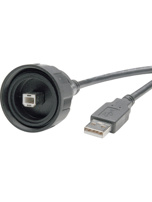 Bulgin - PX0840/B/2M00 - Cable assembly with 2 m USB B to USB A Poles 4, PX0840/B/2M00, Bulgin