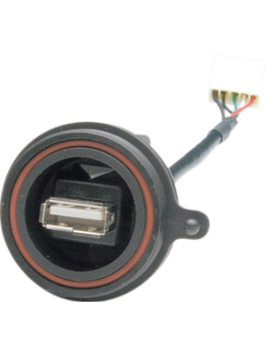 Bulgin - PX0843/A - Appliance plug, USB A to socket, 5-pole Poles 4, PX0843/A, Bulgin