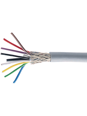 Cabloswiss - PFSK 8X0,50 MM2 - Data cable shielded   8  x0.50 mm2 Stranded tin-plated copper wire grey, PFSK 8X0,50 MM2, Cabloswiss