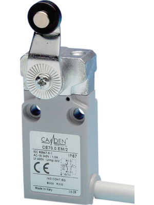 Camdenboss - CE70.0.EM/2 - Micro switch 1.5 AAC / 1.1 ADC Roller lever N/A 1 change-over (CO), CE70.0.EM/2, Camdenboss