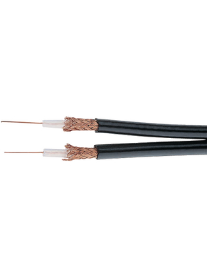 Ceam - 2XRG59 B/U - Coaxial cable   1 x0.58 mm Steel wire, copper plated (StCu) black, 2XRG59 B/U, Ceam