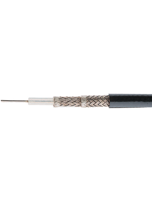 Ceam - M17/84 RG223 - Coaxial cable   1 x0.9 mm Copper wire, silver plated black, M17/84 RG223, Ceam