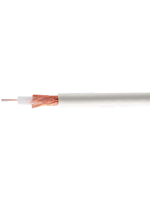 Ceam - RG 59 B/U WHITE - Coaxial cable   1 x0.58 mm Steel wire, copper plated (StCu) white, RG 59 B/U WHITE, Ceam