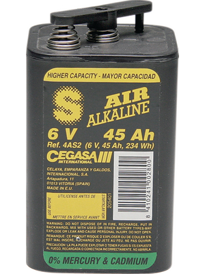 Cegasa International - 4AS2/25 - Special battery 6 V 25 Ah, 4AS2/25, Cegasa International
