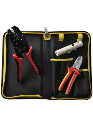 C.K Tools - T3672 - Crimping tool kit for Solar connectors MC3, MC4 3-piece kit in a case, T3672, C.K Tools