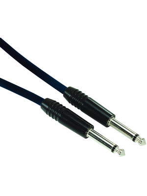 Contrik - NPK3-BL - Audio cable mono jack 6.3 mm 3.00 m black, NPK3-BL, Contrik