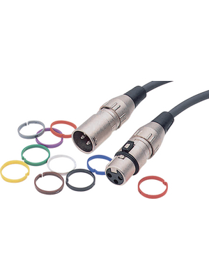 Deltron Components - 732-0010 - Audio cable XLR m - f 1.00 m black, 732-0010, Deltron Components