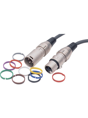 Deltron Components - 730-0050 - Audio cable XLR m - f 5.00 m black, 730-0050, Deltron Components