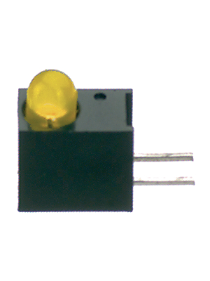Dialight - 551-1207F - PCB LED 3 mm round yellow low current, 551-1207F, Dialight