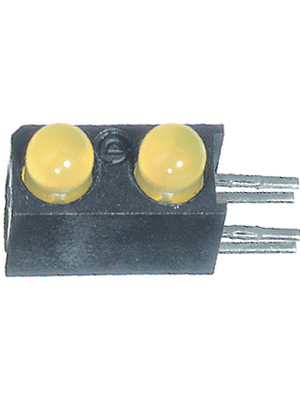Dialight - 553-0133F - PCB LED 3 mm round yellow/yellow standard, 553-0133F, Dialight