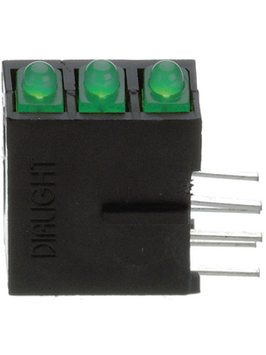 Dialight - 570-0100-222F - PCB LED 2 mm round green/green/green standard, 570-0100-222F, Dialight