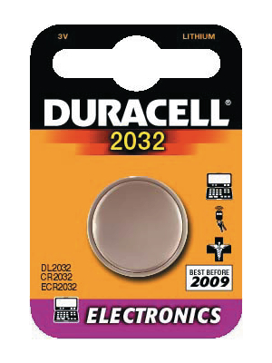 Duracell - DL 2032 - Button cell battery,  Lithium, 3 V, 180 mAh, DL 2032, Duracell