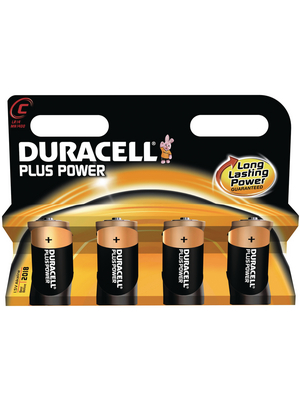 Duracell - PLUS POWER C - Primary battery 1.5 V LR14/C Pack of 4 pieces, PLUS POWER C, Duracell