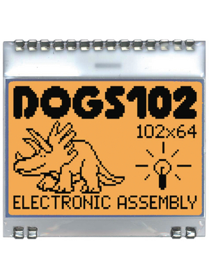 Electronic Assembly - EA DOGS102B-6 - LCD-graphic display 102 x 64 Pixel, EA DOGS102B-6, Electronic Assembly