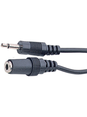  - AC11-3,5M/BK-R - Extension cable audio mono 3.5 mm 3.50 m black, AC11-3,5M/BK-R