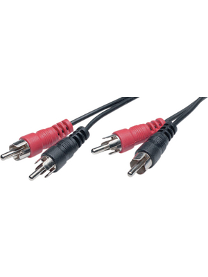  - AC5-1,5M/BK-R - Audio cable stereo cinch 1.50 m black, AC5-1,5M/BK-R